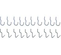 Simon Rack Surtido de Ganchos de Tablero Perforado, 10 unidades, Galvanizados (Paquete de 2)