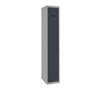 Simon Rack Taquillas Vestuario Metalicas, 1 Puerta, Incluye Llave, Profesional, 1800x300x500 mm, Gris/Antracita - Simonlocker