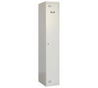 Simon Rack Taquilla Vestuario Metálica, 1 Puerta, Incluye Llave, Profesional, 1800x300x500 mm, MONTADA, Gris - Simonlocker
