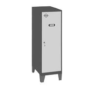 Simon Rack Taquilla Vestuario Pequeña 1015x300x500 mm - Simonlocker | Incluye Pies, Pintura anticorrosión, Ranura de ventilación y etiquetador, Antracita/Gris