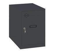 Simon Rack Taquilla Vestuario Pequeña 475x400x500 mm - Simonlocker | Incluye 2 Llaves, Pintura anticorrosión, Ranura de ventilación y etiquetador, Antracita