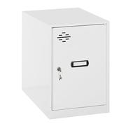 Simon Rack Taquilla Vestuario Pequeña 475x400x500 mm - Simonlocker | Incluye 2 Llaves, Pintura anticorrosión, Ranura de ventilación y etiquetador, Blanco