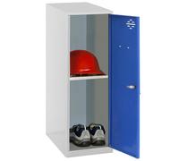 Simon Rack Taquillas Vestuario Pequeña, 915x300x500 mm, Amario Metalico Pequeño, Incluye Llave, Gris/Azul - Simonlocker