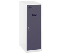 Simonrack Taquilla de vestuario pequeña 915×300×500 mm, incluye llave, Blanco/Antracita