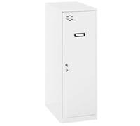 Simonrack Taquilla vestuario pequeña 915x300x500 mm armario metálico blanco con llave