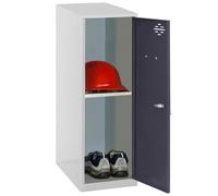 Simon Rack Taquilla Vestuario Pequeña 915x400x500 mm - Simonlocker | Incluye Bandeja, Pintura anticorrosión, Ranura de ventilación y etiquetador, Gris/Antracita
