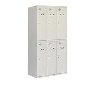 Simon Rack Taquillas Vestuario Metálica, 1800x1200x500 mm, 2 Puertas, 3 Módulos, Incluye Llave, Gris - Simonlocker