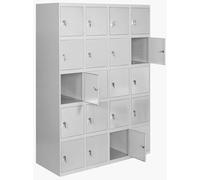 Simon Rack Taquillas Vestuario Metálica 20 Puertas 1800x1200x500 Gris/Rosa, Metal