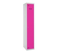 Simon Rack Taquillas Vestuario Metalica, 1 Puerta, Incluye Llave, Profesional, 1800x400x500 mm, Gris/Rosa - Simonlocker