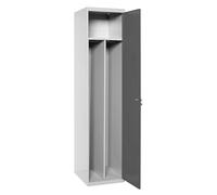 Simon Rack Taquillas Vestuario Metalicas, 1 Puerta, Incluye Llave, Profesional, Doble Compartimento, 1800x500x500 mm, Gris/Antracita - Simonlocker