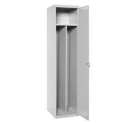 Simon Rack Taquillas Vestuario Metalicas, 1 Puerta, Incluye Llave, Profesional, Doble Compartimento, 1800x400x500 mm, Gris - Simonlocker