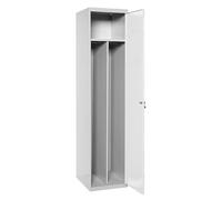 Simon Rack Taquillas Vestuario Metalicas, 1 Puerta, Incluye Llave, Profesional, Doble Compartimento, 1800x400x500 mm, Gris/Blanco - Simonlocker