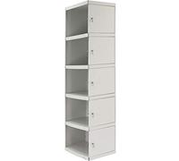 Simon Rack Vestuario Metálica 5 Puertas 1800x300x500 Gris Taquilla, Metal