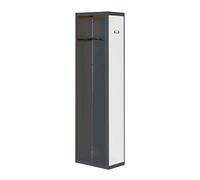 Simon Rack Taquillas Vestuario Metalicas, MÓDULO Adicional, 1 Puerta, Incluye Llave, Profesional, 1800x400x500 mm, Antracita/Blanco - Simonlocker