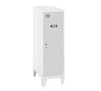 Simon Rack Taquillas Vestuario Pequeña, 1015x300x500 mm, Amario Metalico Pequeño, Incluye Llave, Blanco/Gris - Simonlocker