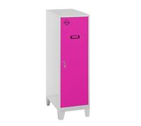 Simon Rack Taquillas Vestuario Pequeña, 1015x300x500 mm, Amario Metalico Pequeño, Incluye Llave, Gris/Rosa - Simonlocker