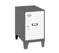 Simon Rack Taquillas Vestuario Pequeña, 575x300x500 mm, Amario Metalico Pequeño, Incluye Llave, Antracita/Blanco - Simonlocker