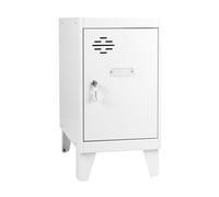 Simon Rack Taquillas Vestuario Pequeña, 575x300x500 mm, Amario Metalico Pequeño, Incluye Llave, Blanco - Simonlocker