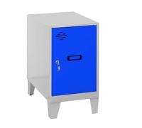 Simon Rack Taquillas Vestuario Pequeña, 575x300x500 mm, Amario Metalico Pequeño, Incluye Llave, Gris/Azul - Simonlocker
