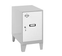 Simon Rack Taquillas Vestuario Pequeña, 575x300x500 mm, Amario Metalico Pequeño, Incluye Llave, Gris/Blanco - Simonlocker