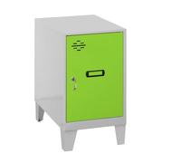 Simon Rack Taquillas Vestuario Pequeña, 575x300x500 mm, Amario Metalico Pequeño, Incluye Llave, Gris/Verde - Simonlocker