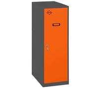 Simon Rack Taquillas Vestuario Pequeña, 915x300x500 mm, Amario Metalico Pequeño, Incluye Llave, Antracita/Naranja - Simonlocker