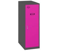 Simon Rack Taquillas Vestuario Pequeña, 915x300x500 mm, Amario Metalico Pequeño, Incluye Llave, Antracita/Rosa - Simonlocker