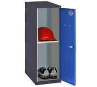 Simon Rack Taquillas Vestuario Pequeña, 915x300x500 mm, Amario Metalico Pequeño, Incluye Llave, Antracita/Azul - Simonlocker