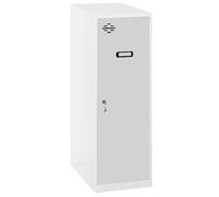 Simon Rack Taquillas Vestuario Pequeña, 915x300x500 mm, Amario Metalico Pequeño, Incluye Llave, Blanco/Gris - Simonlocker