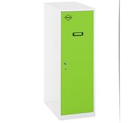 Simon Rack Taquillas Vestuario Pequeña, 915x300x500 mm, Amario Metalico Pequeño, Incluye Llave, Blanco/Verde - Simonlocker