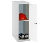Simon Rack Taquillas Vestuario Pequeña, 915x300x500 mm, Amario Metalico Pequeño, Incluye Llave, Gris/Blanco - Simonlocker