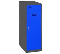 Simon Rack Taquillas Vestuario Pequeña, 915x400x500 mm, Amario Metalico Pequeño, Incluye Llave, Antracita/Azul - Simonlocker