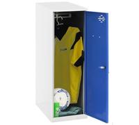 Simon Rack Taquillas Vestuario Pequeña, 915x400x500 mm, Amario Metalico Pequeño, Incluye Llave, Blanco/Azul - Simonlocker