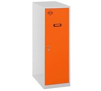 Simon Rack Taquillas Vestuario Pequeña, 915x400x500 mm, Amario Metalico Pequeño, Incluye Llave, Gris/Naranja - Simonlocker
