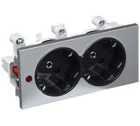 Simon S1/14 - Base Doble Schuko Cima Emborn Tornillo C/Obturador De Protección Y Piloto Ind