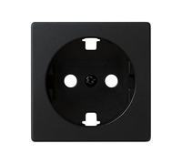 SIMON - Tapa Base de Enchufe Schuko con Toma Tierra, Serie 82 Concept, Compatible con las Series 75, 31, 82 y 88, Efecto Mate Antihuellas, Color Negro