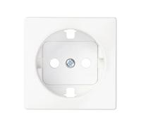SIMON - Tapa Base de Enchufe Schuko con Toma Tierra, Serie 82 Concept, Compatible con las Series 75, 31, 82 y 88, Efecto Mate Antihuellas, Color Blanco
