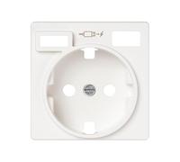 SIMON - Tapa Base de Enchufe Schuko, Serie 82 Concept, 2 USB C+A, Compatible con las Series 75, 31, 82 y 88, Efecto Mate Antihuellas, Color Blanco