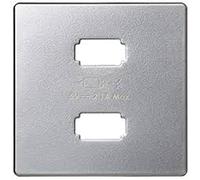 Simon Tapa para cargador con 2 conectores compatible con USB A, 1 x 5,5 x 5,5 centímetros, color aluminio (referencia: 8211096-033), estándar
