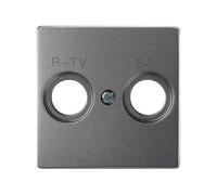 SIMON - Tecla Toma Televisión (R-TV+SAT), Serie 82 Concept, Compatible con las Series 75, 31, 82 y 88, Fácil de Instalar, Efecto Mate Antihuellas, Color Titanio