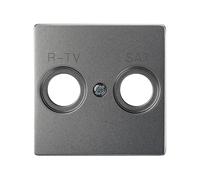 SIMON - Tecla Toma Televisión (R-TV+SAT), Serie 82 Concept, Compatible con las Series 75, 31, 82 y 88, Fácil de Instalar, Efecto Mate Antihuellas, Color Titanio