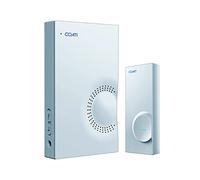 SIMON - Timbre Inalámbrico Coati, Timbre para Exterior e Interior, Largo Alcance, Portero Automático Inalámbrico con Pulsador, para la Puerta de la Casa, Transmisión Máx. 100 m, Color Blanco