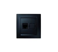 SIMON Toma Telefono 15 color grafito, Termoplástico, 0