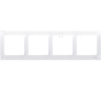 SIMON54 DR4/AB11 Marco 4 módulos PREMIUM IP20/IP44 blanco antibacteriano
