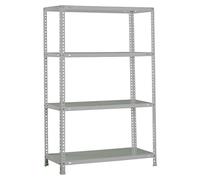 Simonclassic Estantería metálica Comfort Mini (Al x An x Pr: 150 x 80 x 30 cm, Capacidad de carga por balda: 100 kg, Número de baldas: 4 ud.,...