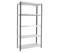 Simonclassic Estantería metálica Comfort Mini (Al x An x Pr: 180 x 80 x 30 cm, Número de baldas: 5 ud., Capacidad de carga por balda: 100 kg,...