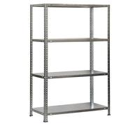 Simonclassic Estantería metálica Comfort Plus (Al x An x Pr: 150 x 100 x 40 cm, Capacidad de carga por balda: 100 kg, Número de baldas: 4 ud.,...