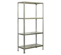 Simonrack Estantería metálica 160×80×40 cm 4 alturas Acero galvanizado Gris 70 kg/punto