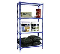 Simonrack Estanterías metálicas 1500x1200x500 - 4 baldas, 200 kg punto flexión - Azul/Blanco