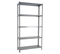 Simonclick Estantería metálica Megaplus (Al x An x Pr: 200 x 120 x 50 cm, Capacidad de carga por balda: 200 kg, Número de baldas: 5 ud., Inserción,...